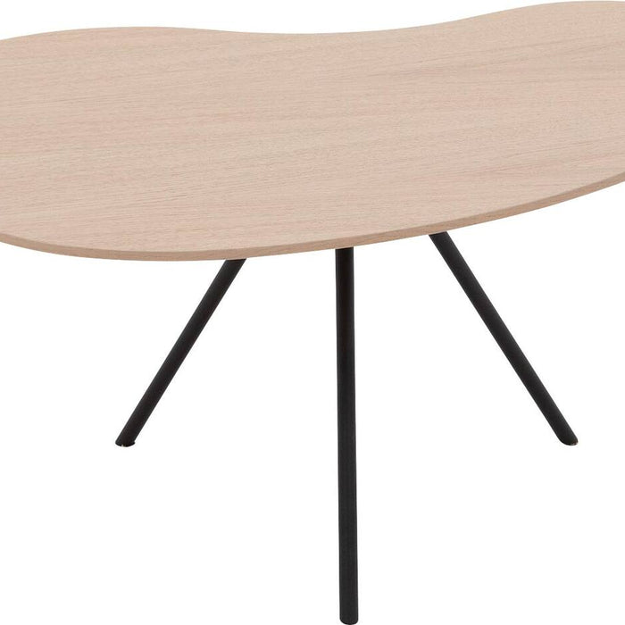 Goossens Salontafel Saya in Eiken gelakt roomwit