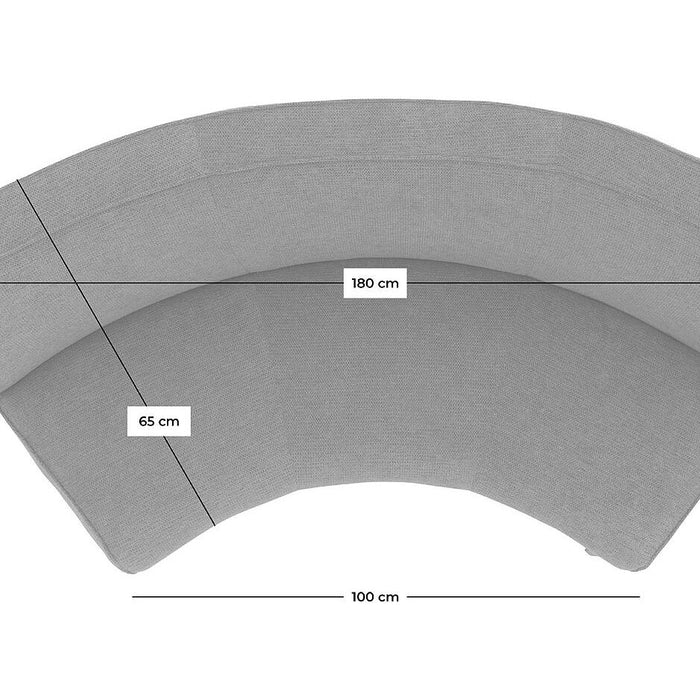 Goossens Excellent Eetkamerbank Tom, Rond 174 cm breed