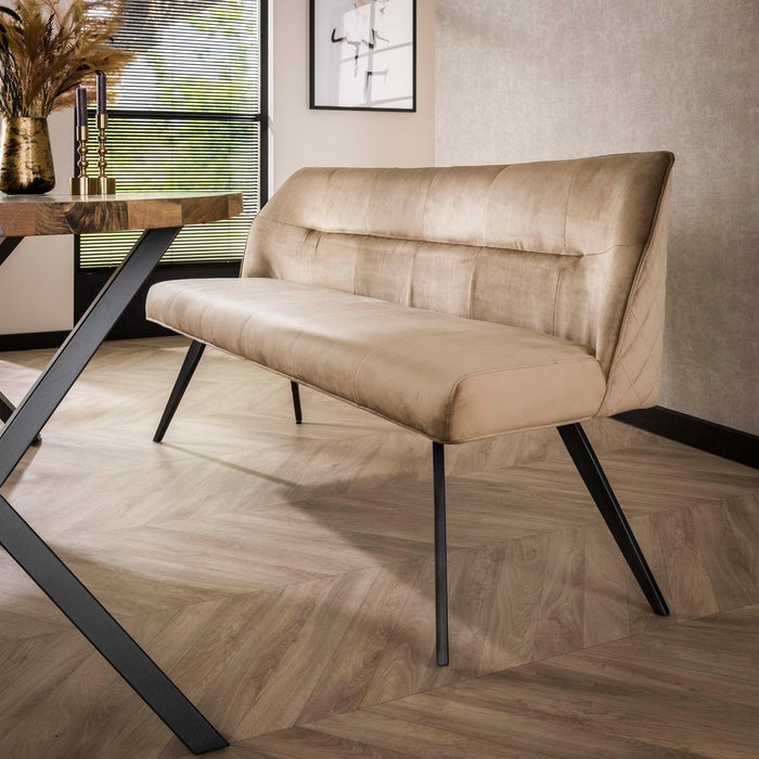 AnLi Style Eetkamerbank pull champagne velours