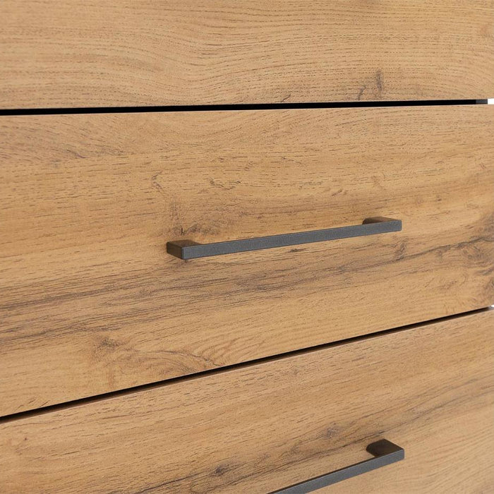 Goossens Basic Commode Bastion, Bureau 3 laden rechts, 140 cm breed