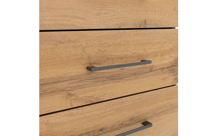 Goossens Basic Commode Bastion, Bureau 3 laden rechts, 140 cm breed