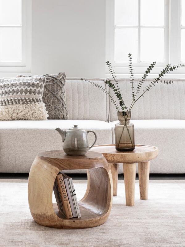 MUST Living Coffee table Plato,38xØ50 cm, suar wood