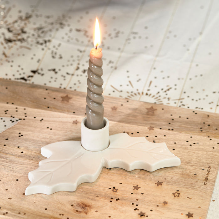 Riviera Maison Kandelaar Holly Branch Wit