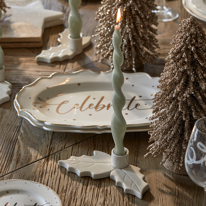 Riviera Maison Kandelaar Holly Branch Wit