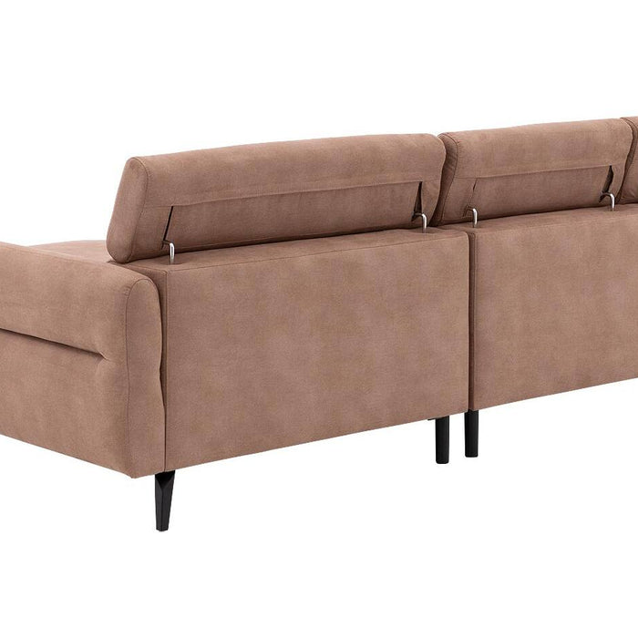 Goossens Hoekbank Aldin met verstelbare arm- en hoofdsteunen