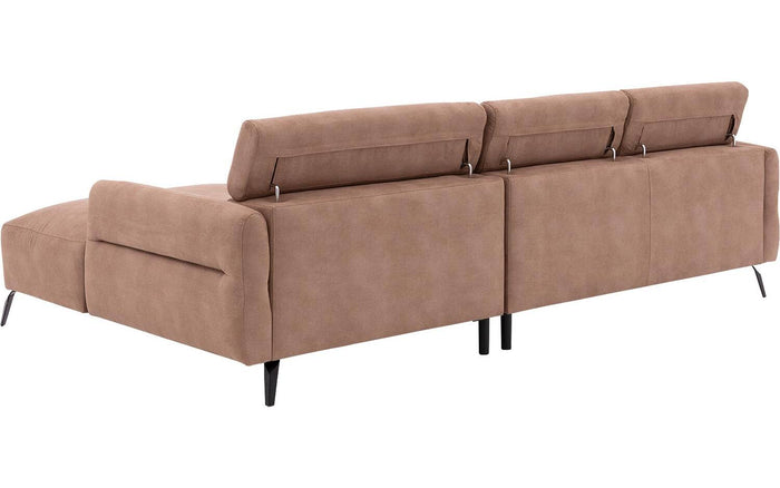 Goossens Hoekbank Aldin met verstelbare arm- en hoofdsteunen