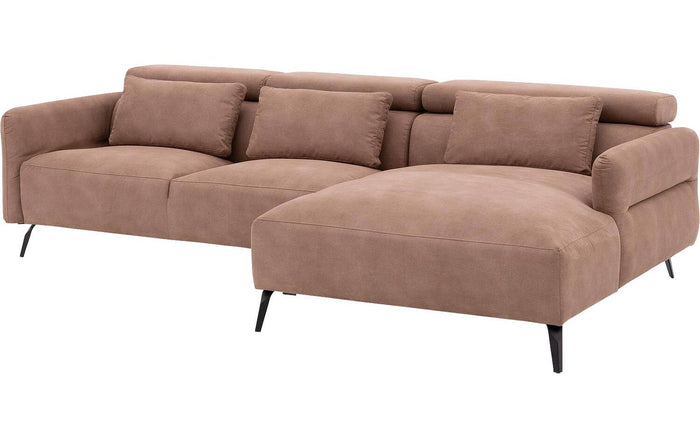 Goossens Hoekbank Aldin met verstelbare arm- en hoofdsteunen