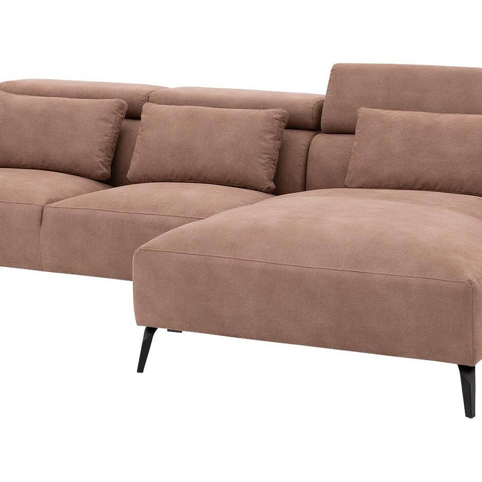 Goossens Hoekbank Aldin met verstelbare arm- en hoofdsteunen