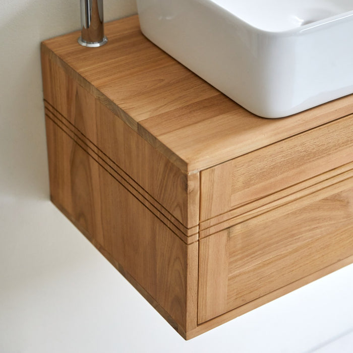 Tikamoon - Basic - Massief teakhouten badmeubel 80 cm