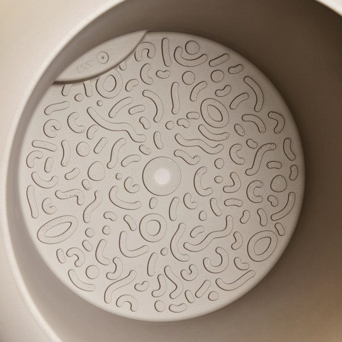 Elho Amber Roll High 43 - Balanced beige - Ø 43 x H 58 cm - Binnen en Buiten - 100% gerecycled kunststof