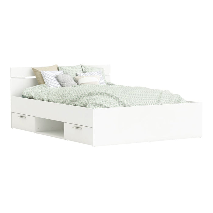 Calicosy - Bed met opbergruimte Michigan - 204 cm - Wit