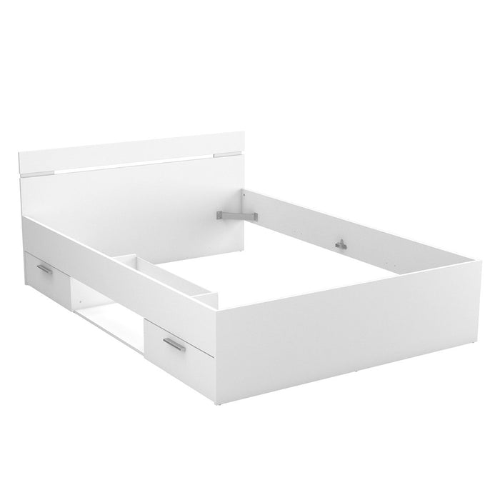 Calicosy - Bed met opbergruimte Michigan - 204 cm - Wit