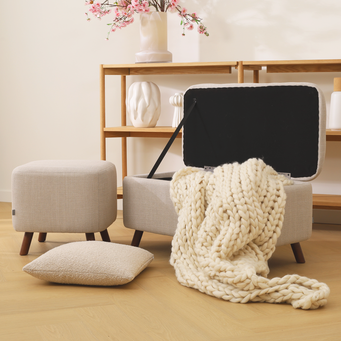 Nolon Julia bankje met opbergruimte beige - 83 x 41 cm