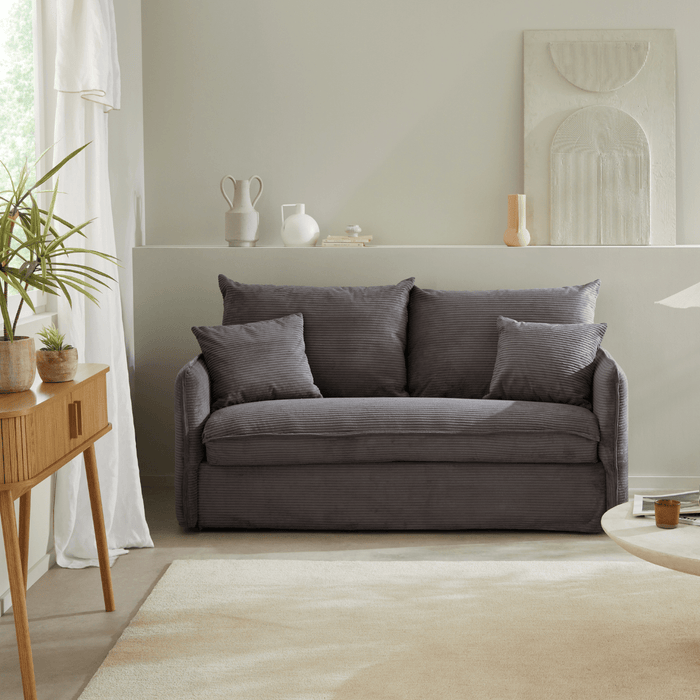 Calicosy - Slaapbank 3-zits Mira grijs - Antracietgrijs