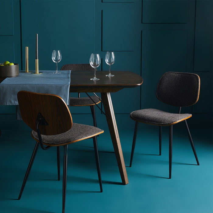 Signature - Eetkamerstoelen met stof Olympia - Bruin - Set van 2