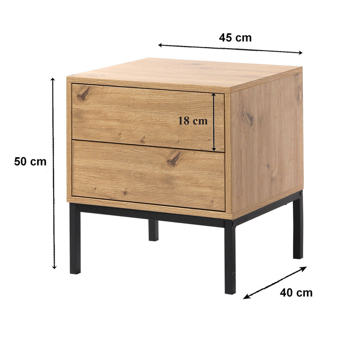 Calicosy - Nachtkastje Lenny - Houten effect