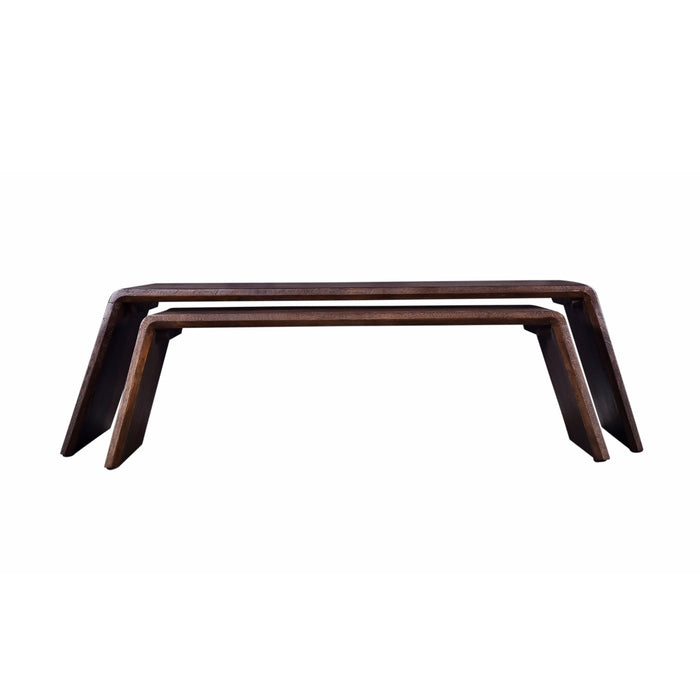 Giga Meubel - Salontafel Bruin Set van 2 - Mangohout - 115x50x34cm