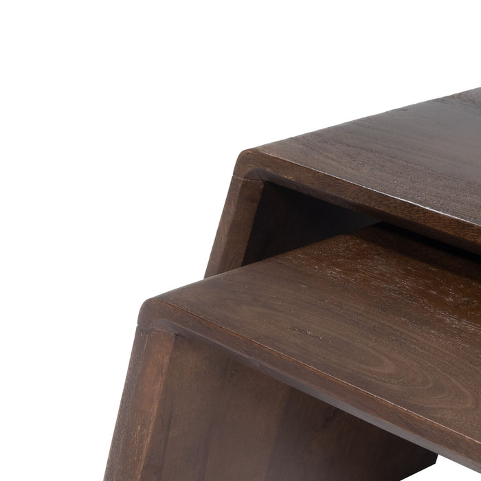 Giga Meubel - Salontafel Bruin Set van 2 - Mangohout - 115x50x34cm