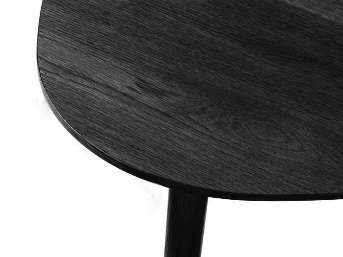 Giga Living - Salontafel Eikenhout Driehoek - Set van 2 - Zwart