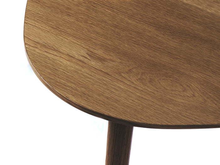 Giga Living - Salontafel Eikenhout Driehoek - Set van 2 - Donkerbruin