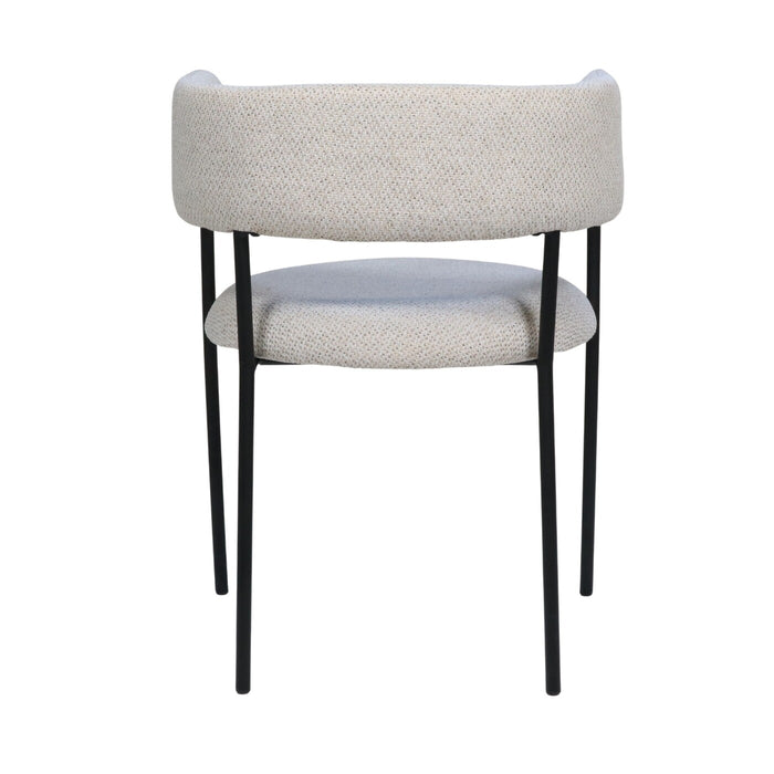 Giga Meubel - Eetkamerstoel Beige met Armleuning - Malene - Set van 2