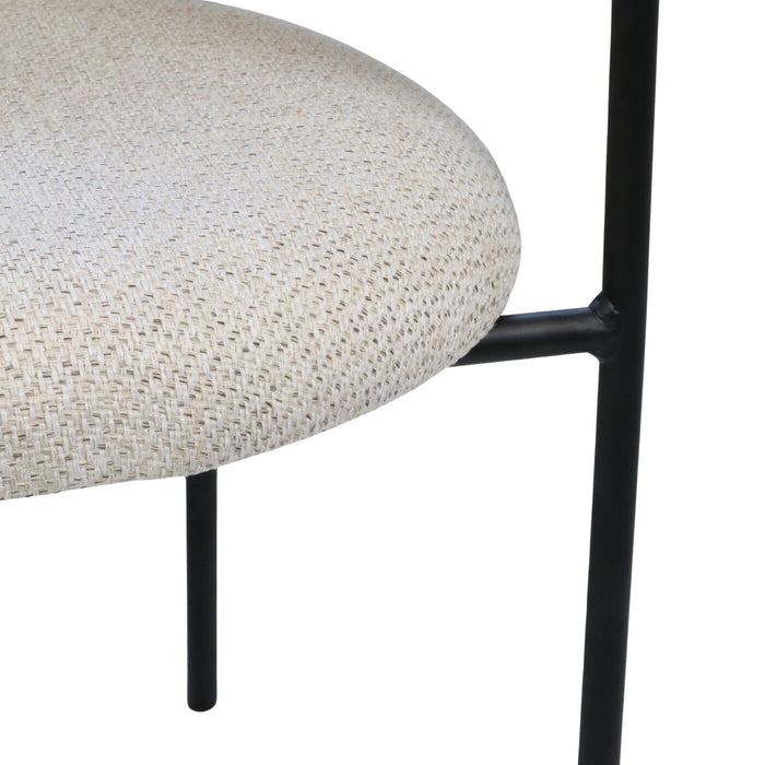 Giga Meubel - Eetkamerstoel Beige met Armleuning - Malene - Set van 2