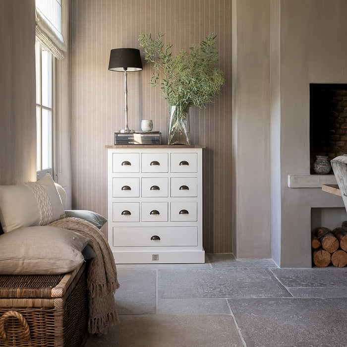 Rivièra Maison - Handgemaakte opbergkast in natuurkleur, van gerecycled elm- en populierenhout, 85x38x100 cm