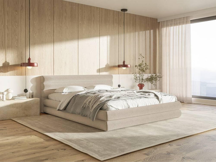 NADUVI Collection Gestoffeerd bed Alvaro chenille 140 x 200 met