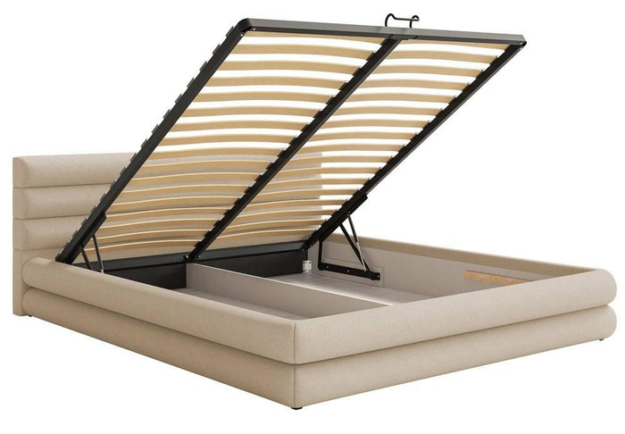 NADUVI Collection Gestoffeerd bed Alvaro chenille 140 x 200 met