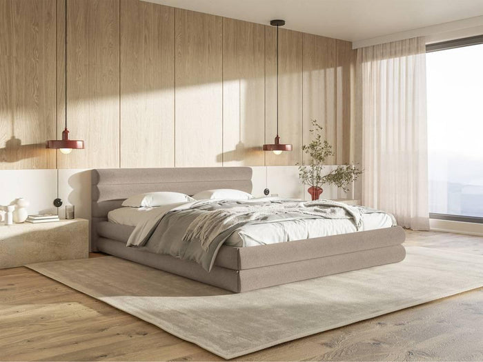 NADUVI Collection Gestoffeerd bed Alvaro chenille 140 x 200 met
