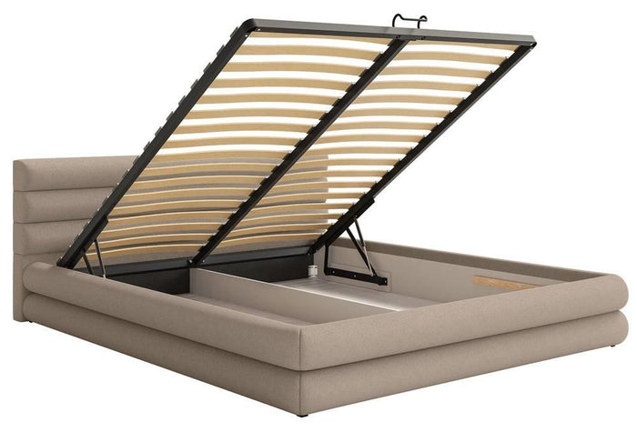 NADUVI Collection Gestoffeerd bed Alvaro chenille 140 x 200 met