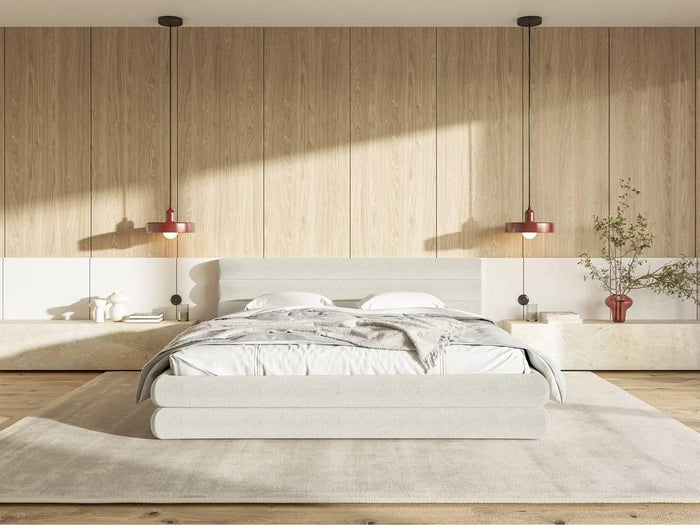 NADUVI Collection Gestoffeerd bed Alvaro chenille 140 x 200 met