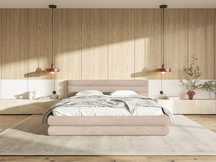 NADUVI Collection Gestoffeerd bed Alvaro chenille 180 x 200 met