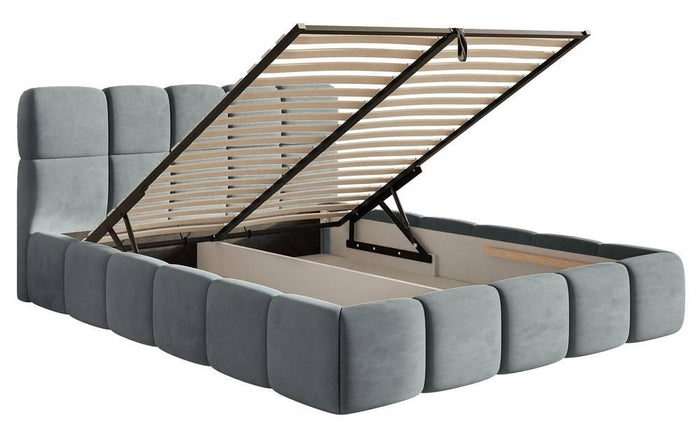 NADUVI Collection Bedframe Chloe velvet 160 x 200 met opbergruimte