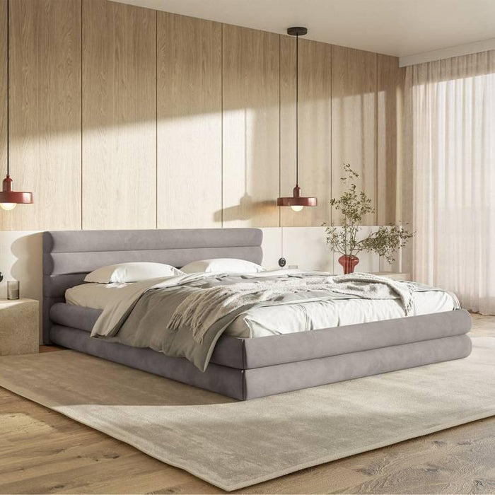 NADUVI Collection Gestoffeerd bed Alvaro chenille 160 x 200 met