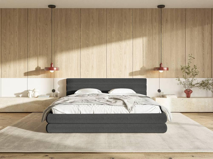 NADUVI Collection Gestoffeerd bed Alvaro chenille 140 x 200 met