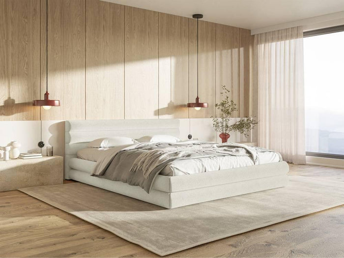 NADUVI Collection Gestoffeerd bed Alvaro chenille 140 x 200 met