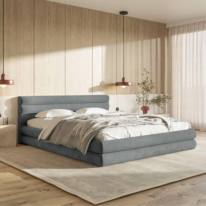 NADUVI Collection Gestoffeerd bed Alvaro chenille 160 x 200 met