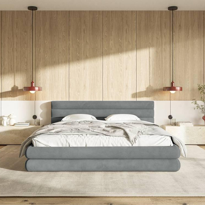 NADUVI Collection Gestoffeerd bed Alvaro chenille 160 x 200 met