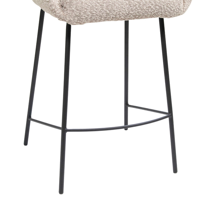 Giga Meubel - Barkruk Beige - Stof|Textiel - Lova - Set van 2