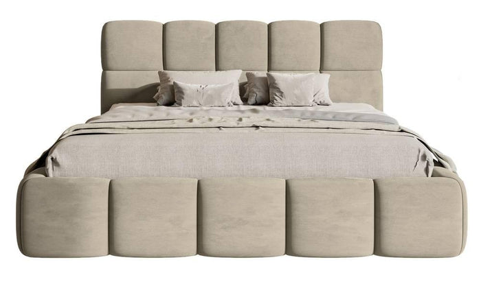 NADUVI Collection Bedframe Chloe velvet 140 x 200 met opbergruimte