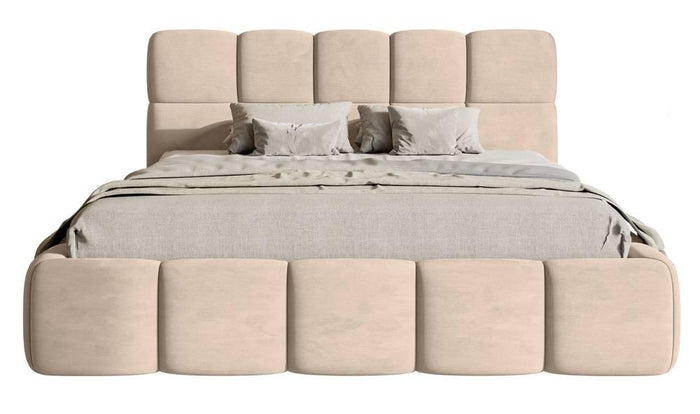 NADUVI Collection Bedframe Chloe velvet 180 x 200 met opbergruimte