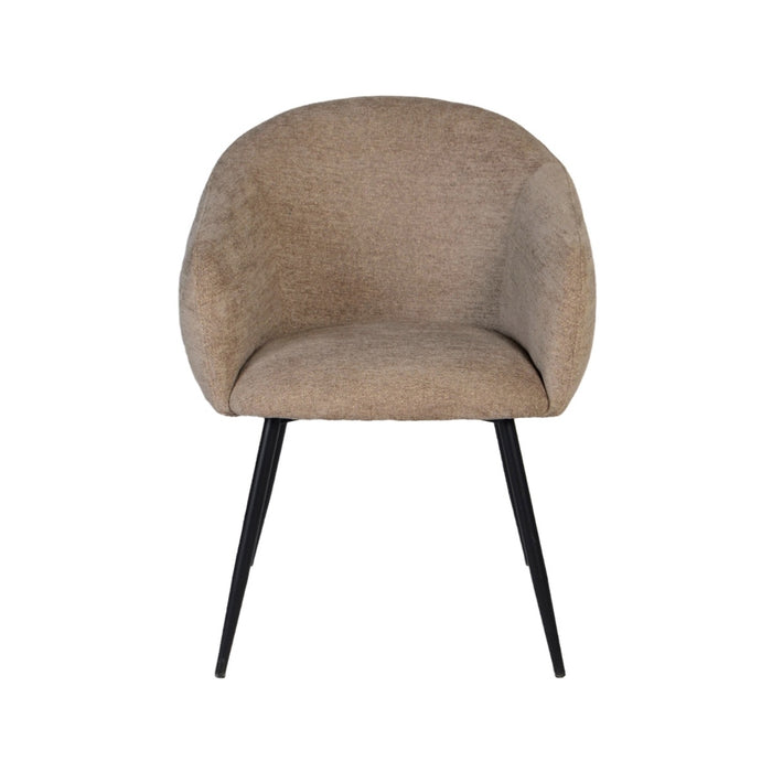 Giga Meubel - Eetkamerstoel Taupe Stof - Meau - Set van 2