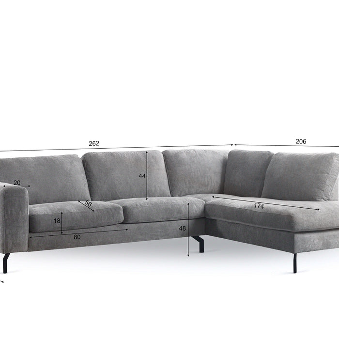 Giga Meubel - 3-Zits Hoekbank Perfect Harmony Grijs Rechts