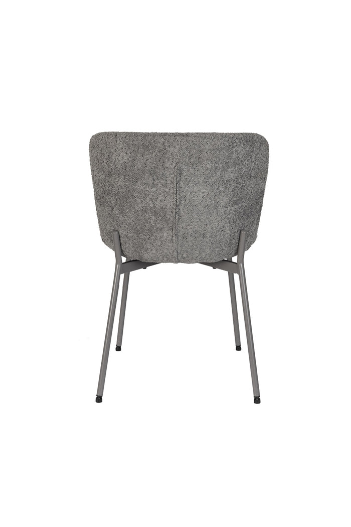 Giga Meubel - Eetkamerstoel Grijs Stof - Marion - Set van 2