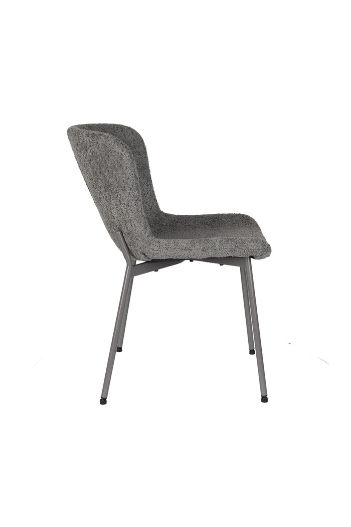 Giga Meubel - Eetkamerstoel Grijs Stof - Marion - Set van 2