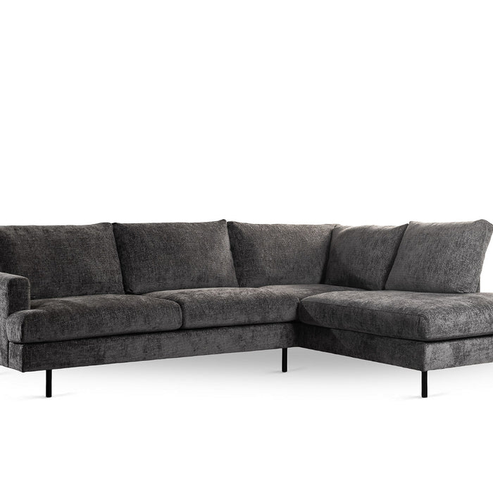 Giga Meubel - 3-Zits Hoekbank Haga Antraciet Rechts