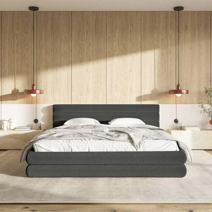NADUVI Collection Gestoffeerd bed Alvaro chenille 180 x 200 met