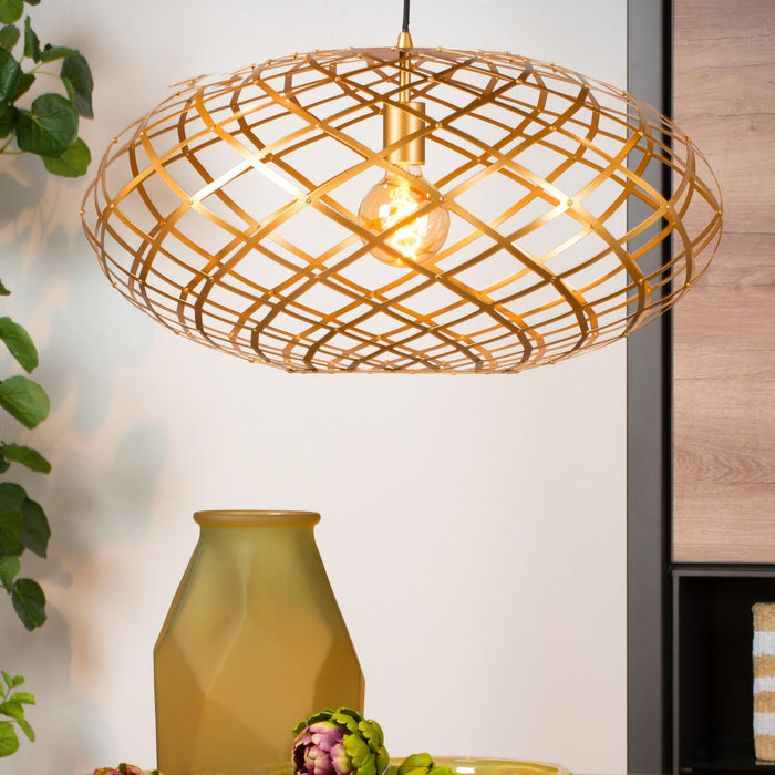 Lucide WOLFRAM Hanglamp - Mat Goud | Messing