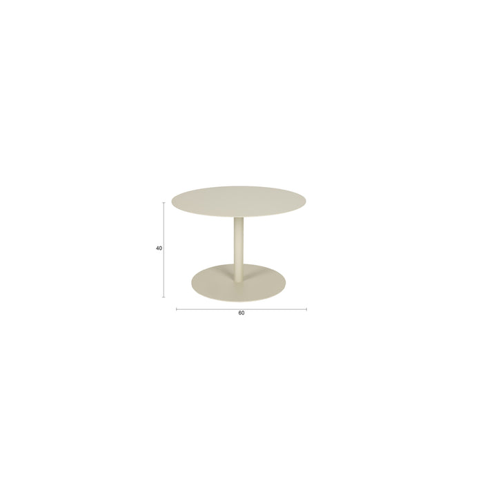Zuiver Snow Salontafel Rond 60 cm Metaal Beige